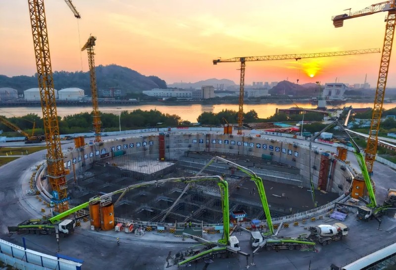 狮子洋通道项目施工现场。图源：广东省公路建设有限公司